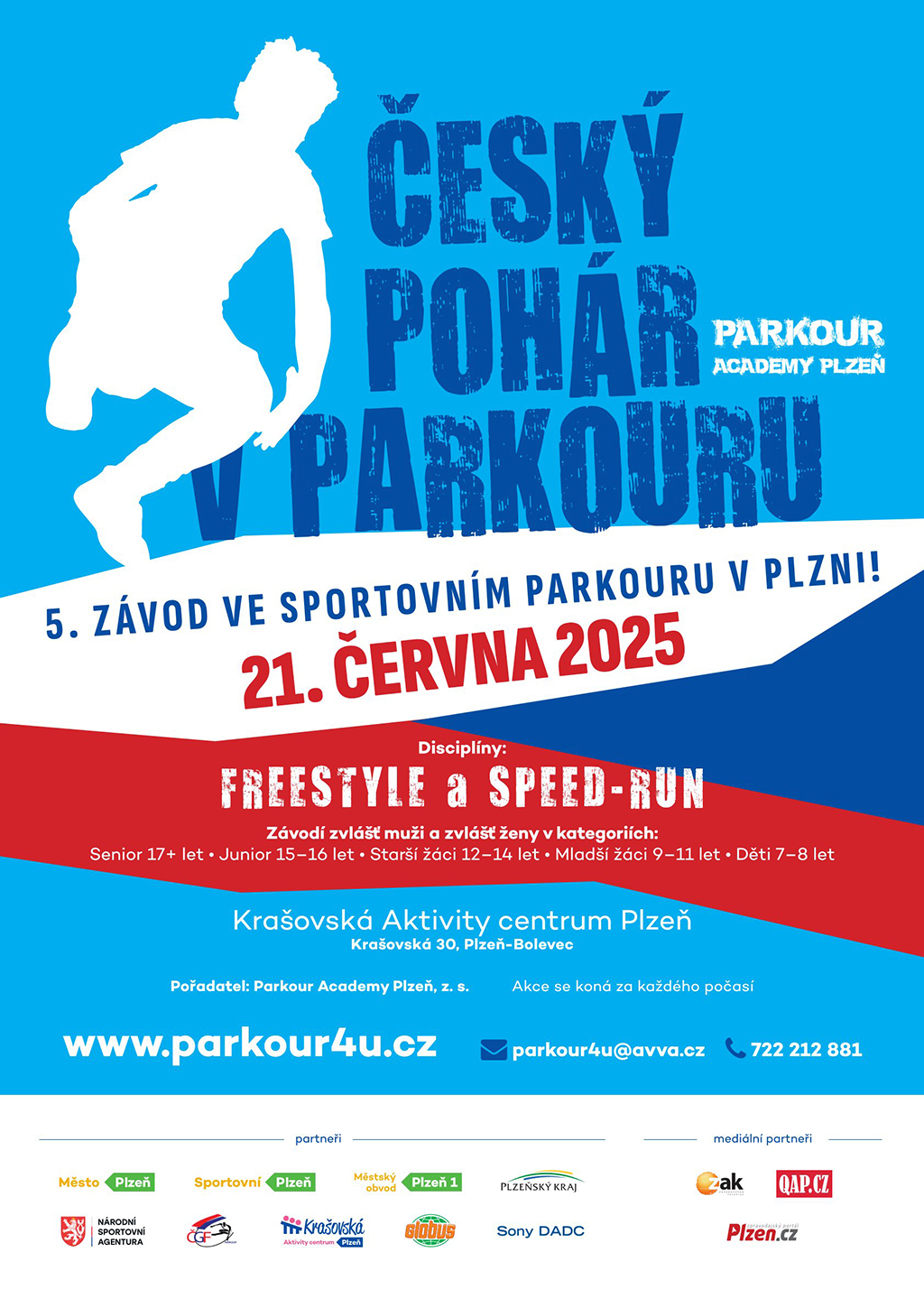 leták - Český pohár v parkouru 2025