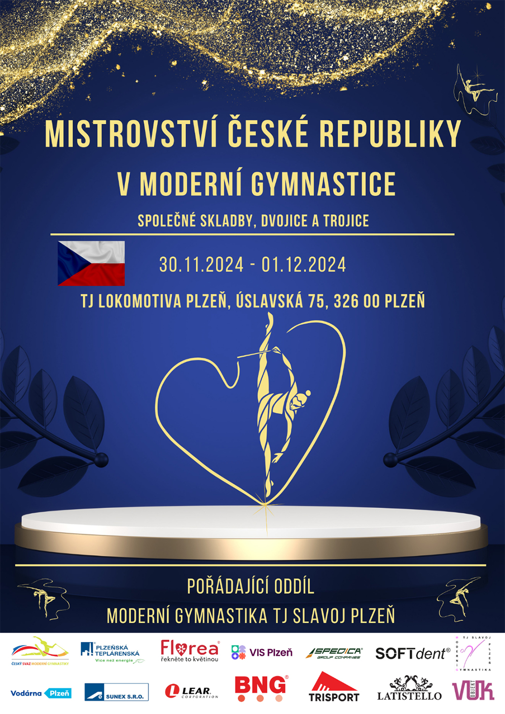 leták - Mistrovství České republiky v moderní gymnastice 2024