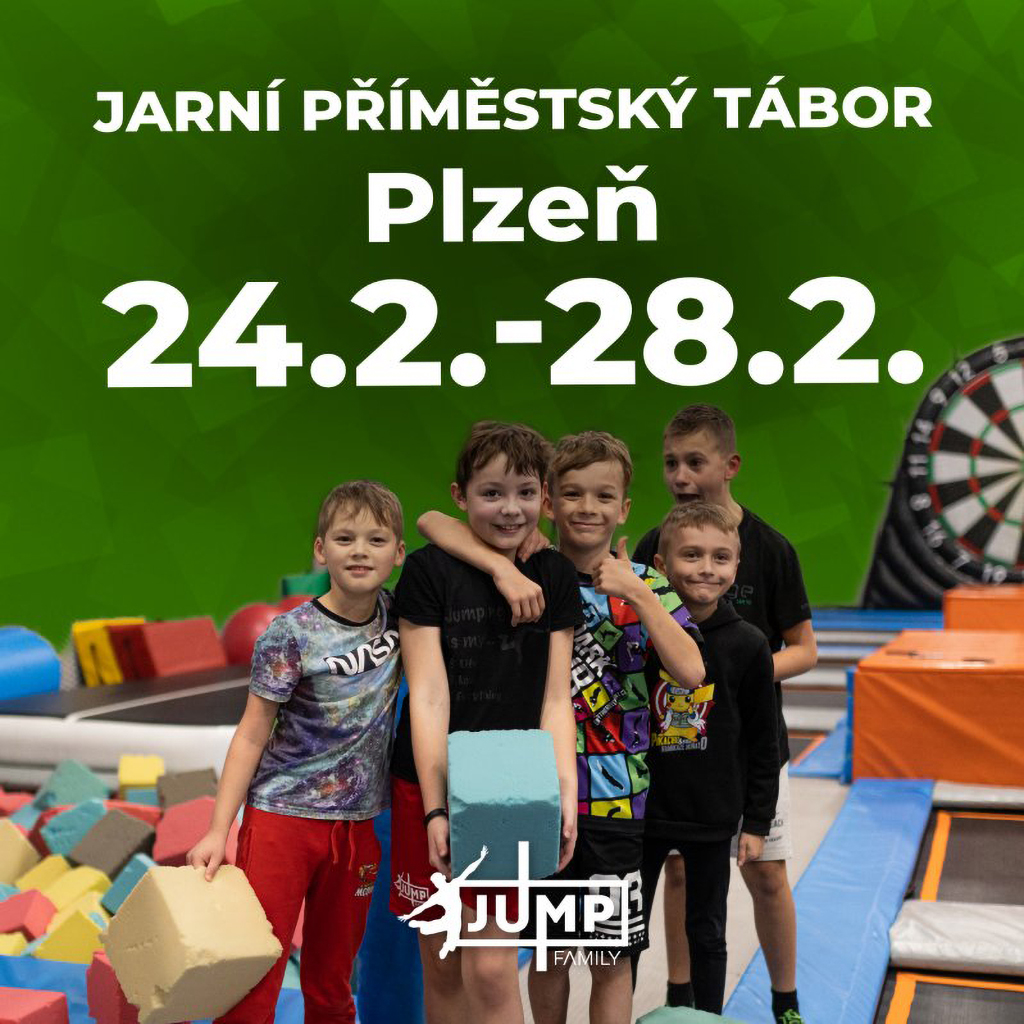 leták - Příměstský tábor - jarní prázdniny v JUMP FAMILY 2025