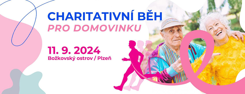 leták - Charitativní běh pro Domovinku - Plzeň 2024